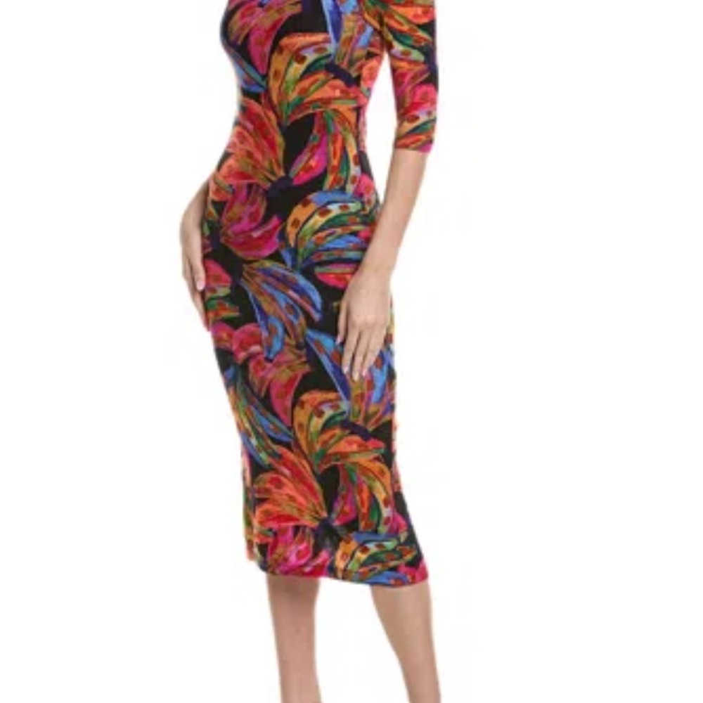 FARM Rio Rainbow Bananas Midi Dress